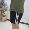 簡輕逸黑色運動短褲女夏季外穿2025新款五分褲女款冰絲美式休閑大褲衩 側邊三斜杠休閑五分褲【黑色】 L 【建議112斤以內(nèi)】 曬單實拍圖