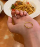 中國黃金（CHINA GOLD）黃金戒指女足金莫比烏斯環(huán)光面素圈戒指生日禮物送女友老婆 13號【甄選禮盒】 0.5g 曬單實(shí)拍圖