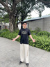 卡賓（CABBEEN）【涼感華夫格】休閑褲男撞色織帶時(shí)尚休閑潮流春秋長褲子男褲 駝色25 L /175/50 曬單實(shí)拍圖
