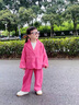 G.duck小黃鴨童裝女童西服套裝春秋兒童韓版兩件套春裝小女孩衣服休閑西 粉色 110 建議4~5歲【100-110cm】cm 曬單實(shí)拍圖