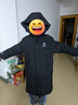 鴨鴨（YAYA）兒童羽絨服男女童中長(cháng)款2024冬季新款時(shí)尚連帽中大童加厚外套HY 青光黑色 150 /72 曬單實(shí)拍圖