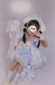 G.DUCK KIDS小黃鴨童裝洛麗塔公主裙夏季薄款女孩生日禮服甜美風玉桂狗連衣裙 玉桂狗單裙子+可調(diào)裙撐 110 建議4~5歲（100-110cm） 曬單實拍圖