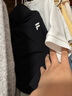 FILA FUSION斐樂(lè)潮牌梭織裙女2025夏新款時(shí)尚休閑基礎(chǔ)半身裙短裙 正黑色-BK M 165/66A/M 曬單實(shí)拍圖