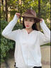 XINBUCKS復(fù)古民族風(fēng)流蘇氈帽男女休閑印第安牛仔帽爵士帽子英倫毛呢禮帽 咖啡色 適合55-58cm 曬單實(shí)拍圖