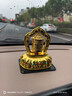 雪域印象德田車(chē)載太陽(yáng)能轉金輪汽車(chē)擺件車(chē)內飾品擺件中控臺儀表臺轉金桶 (金色) 曬單實(shí)拍圖