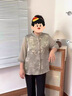 恒源祥媽媽裝夏季新款時(shí)尚中袖中老年真絲襯衫寬松洋氣奶奶裝桑蠶絲套裝 綠色上衣 2XL 建議(105-125斤) 曬單實(shí)拍圖