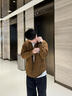 真維斯襯衫美式工裝式夾克外套男2025春秋新款寬松日系復(fù)古休閑長袖襯衣 深卡其 XL 曬單實拍圖