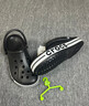 卡駱馳（CROCS）洞洞鞋貝雅卡駱班輕便耐磨一腳蹬休閑鞋|205089 黑色/白色-066 41 /42(260mm) 曬單實(shí)拍圖