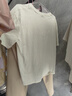 名創(chuàng)優(yōu)品（MINISO）短袖男純棉休閑寬松夏季圓領(lǐng)百搭青少年潮流半袖t恤 淺米 XL 曬單實拍圖