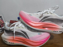 李寧（LI-NING）跑步鞋飛電5ELITE男款2025新品?絲高回彈競速比賽跑鞋 熒光嬌粉/微風(fēng)藍 41 曬單實(shí)拍圖