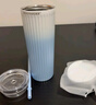 星巴克（Starbucks）星杯系列漸變不銹鋼吸管杯“薯條杯”保溫杯473ml男女士送禮 藍色漸變款不銹鋼吸管杯473ml 曬單實拍圖