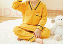 上寶麥秋款兒童連體睡衣加厚棉寶寶保暖睡袋家居服防踢男女童 姜黃140碼 曬單實(shí)拍圖
