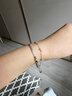 六桂福珠寶鉑金手鏈女款幾何微笑白金PT950手鏈生日禮物 5.5g【可代寫(xiě)賀卡+刻字】 曬單實(shí)拍圖