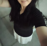 V領(lǐng)短袖t恤女2025夏季修身顯瘦v領(lǐng)打底衫內(nèi)搭純色百搭辣妹上衣 V領(lǐng)短袖T恤黑色 3XL 曬單實(shí)拍圖