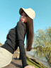 貓人帽子女大帽檐趙露思同款棒球帽女大頭圍太陽(yáng)鴨舌帽遮陽(yáng)防曬帽子 米白色 均碼56-60 曬單實(shí)拍圖