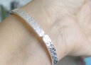 臻匯銀999足銀碎碎冰手鐲女士鐲子開(kāi)口時(shí)尚首飾生日禮物送媽媽女朋友 曬單實(shí)拍圖