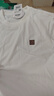 杰克·瓊斯（JACK&JONES）男裝短袖男商務(wù)通勤潮涼感華夫格logo皮標圓領(lǐng)短袖T恤男夏季衣服 A06 本白色 L (180) 曬單實(shí)拍圖