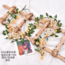 仿真花藤裝飾假花藤條玫瑰絹花婚慶拱門(mén)管道吊頂陽(yáng)臺裝飾塑料花 72朵秋款香檳色 曬單實(shí)拍圖