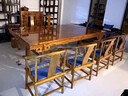 古樽堂金絲楠木辦公書(shū)桌陰沉木小葉楨楠總裁老板桌收藏實(shí)木高檔家具組合 金絲楠木小葉楨楠辦公桌組合 曬單實(shí)拍圖
