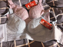 KMKA羅麗絲內衣女提拉聚攏小胸顯大防下垂收副乳文胸罩 紫色＋灰藍[2件更劃算] 85B 38B 曬單實(shí)拍圖