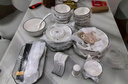 浩雅82頭景德鎮(zhèn)陶瓷餐具碗碟套裝碗具碗盤勺筷整套家用喬遷如意 曬單實拍圖