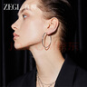 ZEGL925純銀耳圈女耳飾耳墜氣質(zhì)高級感七夕情人節禮物送女友 曬單實(shí)拍圖