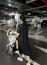 娜爾思（NAERSI）時(shí)尚氣質(zhì)圓領(lǐng)印花連衣裙2025年夏季新款短袖裙子 暗青紫色 3XL 曬單實(shí)拍圖