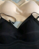 氧心（YANGXIN）兩件裝內(nèi)衣女夏季無痕聚攏文胸?zé)o鋼圈背心式運(yùn)動(dòng)女士胸罩 香檳+淺紫【吊帶款】 L 曬單實(shí)拍圖