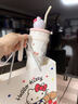Hello Kitty冰霸杯大容量保溫杯女生日禮物316不銹鋼車載吸管杯保冷夏季水杯 H-hellokitty700ml（禮盒裝） 曬單實拍圖