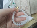 豆蔻時(shí)光和田玉白玉手串黃金蝴蝶結鑲瑩潤玉石女士生日禮物 輕奢珠寶8mm 曬單實(shí)拍圖