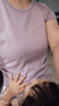 森馬（Semir）短袖t恤女短款修身圓領(lǐng)內(nèi)搭25夏涼感收腰V領(lǐng)上衣辣妹109325100006 曬單實(shí)拍圖