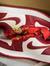 鞋漫AJ婚鞋本命年秀禾主婚紗兩穿不累腳新娘結婚鞋情侶款DUNK運動(dòng)板鞋 白紅色【送紅盒+婚鞋配飾】 40 曬單實(shí)拍圖