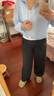 顏域藍(lán)色薄款防曬開衫女夏裝2025新款透氣寬松外搭氣質(zhì)立領(lǐng)短外套 藍(lán)色 M 曬單實拍圖