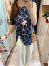 艾美琦美（AIMEIQIMEI）新款衣服女裝夏裝搭配2025年小個子氣質(zhì)顯瘦套裝休閑闊腿褲兩件套 套裝 S 曬單實拍圖