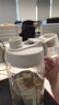樂扣樂扣塑料杯頓噸桶帶茶隔水杯大容量健身戶外運動水壺帶刻度便攜 灰白色- 1.5L 曬單實拍圖