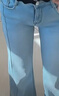 箐箐花淺色直筒牛仔褲子女秋冬2025新款加絨加厚高腰時(shí)尚顯瘦窄版闊腿褲 淺藍色（加絨） M /27(95-105斤) 曬單實(shí)拍圖