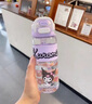 Hello Kitty小學(xué)生水杯高顏值塑料杯子男女兒童上學(xué)專用運(yùn)動水杯雙飲杯600ml 曬單實拍圖