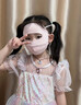 SOMUBAY兒童防曬面罩遮全臉女孩男童透氣口罩戶外防紫外線冰絲遮陽臉基尼 粉色 均碼3-12歲 曬單實拍圖