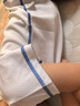 小豬班納兒童夏季運(yùn)動(dòng)短袖T恤 男女童速干網(wǎng)眼上衣 寶寶彈力透氣打底衫 藍(lán)色 130 cm 曬單實(shí)拍圖