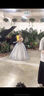思妙星高定花童婚禮小女孩女童生日晚禮服主持人兒童公主裙鋼琴演出服夏 藍色長(cháng)款 130 曬單實(shí)拍圖