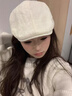 恒源祥2025美式復(fù)古前進(jìn)帽大頭圍顯臉小法式貝雷帽子女款2025新款春季畫 米白色【四季百搭 正反可戴】 均碼可調(diào)節(jié)(54-58cm) 曬單實(shí)拍圖