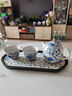 陶羽仿古青花茶壺茶杯家用一壺兩杯泡茶器大號(hào)泡茶壺茶盤功夫茶具整套 仿古青花碩果累累多福一壺兩杯 曬單實(shí)拍圖