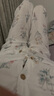 ROVO夏季薄款月子服帶胸墊產(chǎn)后竹棉纖維孕婦睡衣哺乳家居服套裝 雅白纖花【帶胸墊  A類(lèi)竹纖維】 M 曬單實(shí)拍圖
