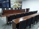 94027 主席臺大型會(huì )議演講臺E0級胡桃木貼皮長(cháng)條桌 單人位【900*600*760mm】 曬單實(shí)拍圖