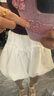 IEFMINI【愛依服童裝】2025夏季新款甜美可愛洋氣百搭女童短裙 白 160 曬單實(shí)拍圖