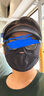 UV100防曬面罩春夏季男女防紫外線運(yùn)動(dòng)騎行透氣遮全臉口罩23501暗夜黑 曬單實(shí)拍圖
