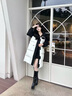 鴨鴨羽絨服女中長(zhǎng)款2025年冬季中長(zhǎng)款寬松東北加厚韓版撞色保暖外套 白色 M (建議100-130斤) 曬單實(shí)拍圖