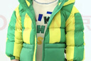 康博男童兒童2024冬季新款輕薄羽絨服小童男寶寶韓版保暖防寒男款外套 綠色1216 110 曬單實(shí)拍圖