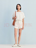 VEROMODA 牛仔短褲女2025春季新款復古街頭風(fēng)高腰后鏤空顯瘦325143003 曬單實(shí)拍圖