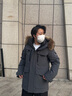波司登（BOSIDENG）【反季】冬季極寒羽絨服鵝絨于適同款男女情侶款短款大毛領(lǐng)外套 【于適同款色】極地灰8270 1 M 165/88A 體重約120-140斤 曬單實拍圖